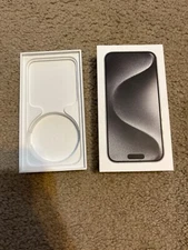 🔥 Genuine Apple A2848 iPhone 15 Pro WHITE Titanium 128GB - Empty Box ONLY