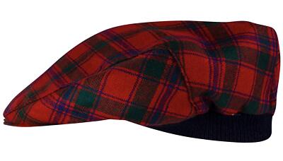 Herren Schottenkaro flache Kappe MacColl modern Schottenkaro Einheitsgröße schottisch hergestellt Mütze