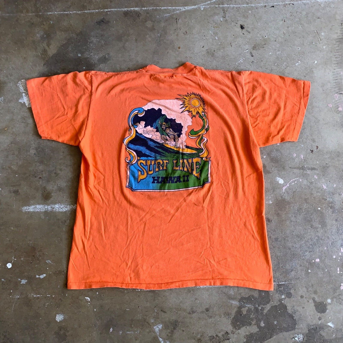 60s - 70s VINTAGE SURF LINE HAWAII SURF SHOP T-SHIRT SZ M 60s - 70s VINTAGE SURF LINE HAWAII SURF SHOP T-SHIRT SZ M