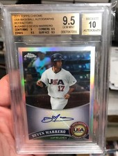 2011 Topps Chrome USA baseball Autographs Refractors Deven Marrero BGS 9.5