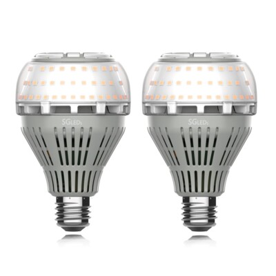 2 Pack LED Light Bulbs 22W=200W 3000lm 3000K Warm E26 Home Energy Saving Lamp