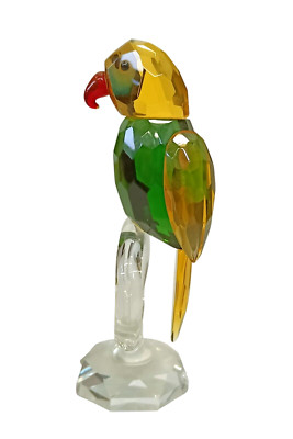 Swarovski ? Kristall Papagei Parrots Vogelfigur Crystal Bird bunt klein