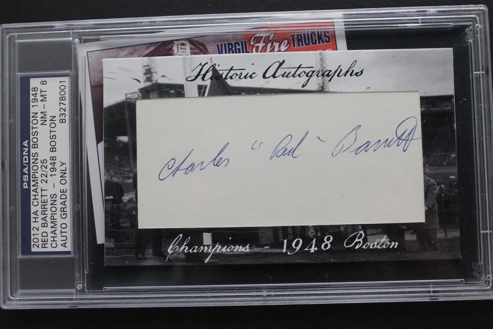 Red Barrett (d.1990) 1948 Boston Braves WS Signed Historic Autograph PSA - Image 4 of 4