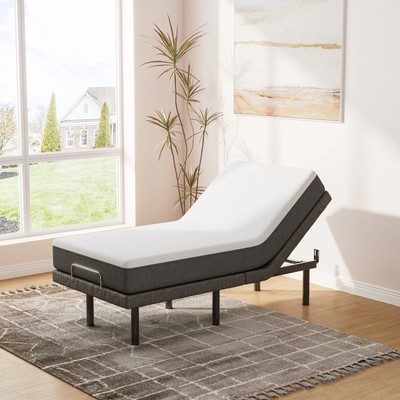 Adjustable Bed Frame Base Electirc Massage Wireless Remote USB Head Foot Recline