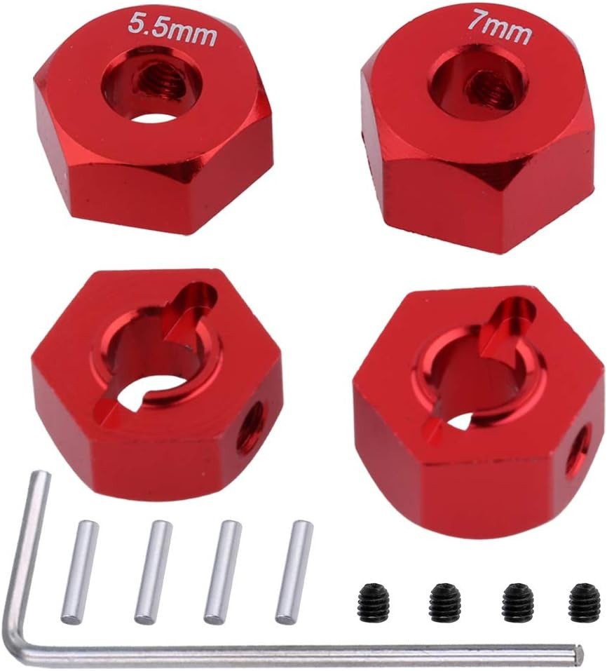 Hobbypark Aluminum 12mm Hex Wheel Hubs for Traxxas 1/10 2WD Slash   4pcs