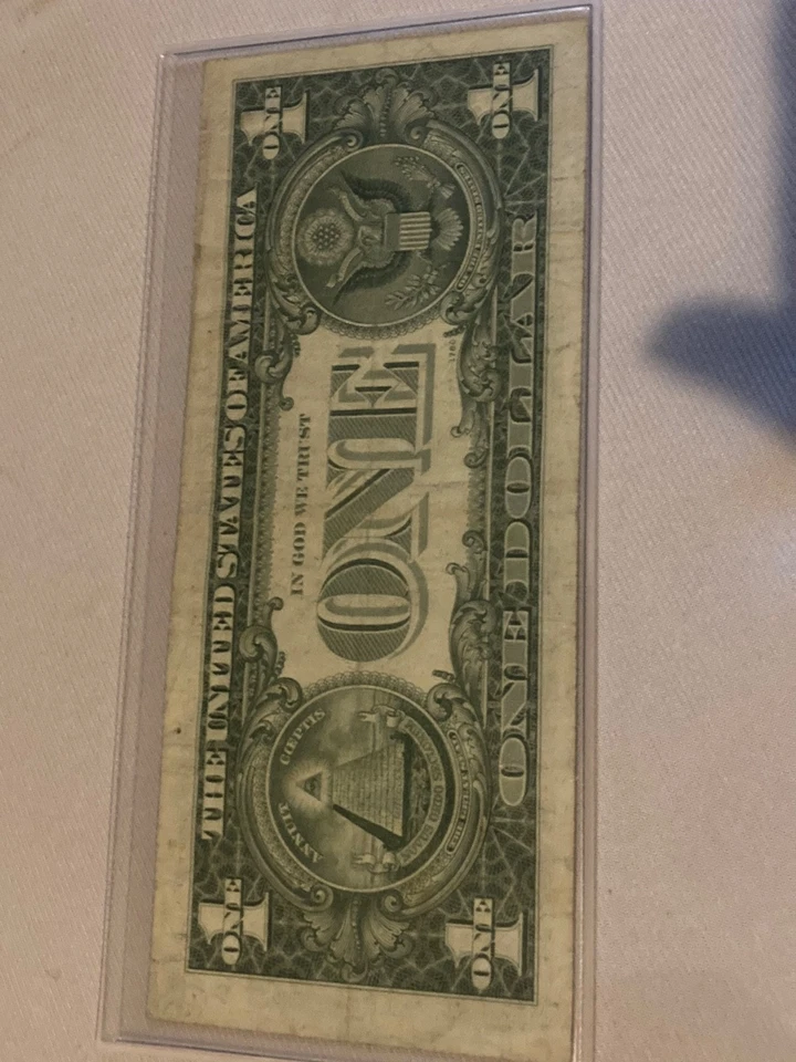 Super Misaligned Error $1 One Dollar Bill 1974 Federal Reserve Note - Image 4 of 4