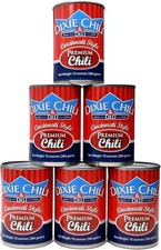 Dixie Chili Cincinnati Style Premium Chili 10oz. Can - 6 Pack
