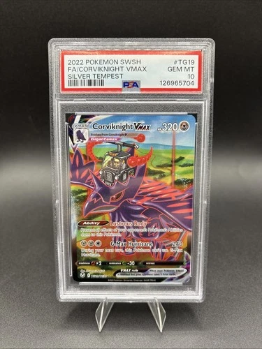 Pokemon Corviknight VMax Silver Tempest TG19 Graded Card PSA 10