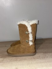 Koolaburra by UGG Kinslei Tall Chestnut Suede Boots Size 1 Kids Style 1096443