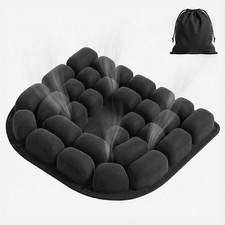 Inflatable Travel Seat Cushion for Airplane - Portable Pad with Built-in Pump...