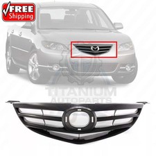 New Front Grille Assembly Black Shell And Insert For 2004-06 Mazda 3 Ma1200171