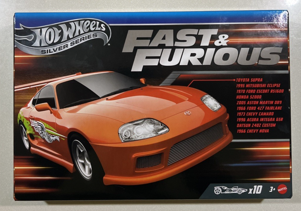 NEW 2025 Hot Wheels Silver Series Fast & Furious 10 Car Pack