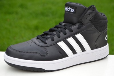 Adidas Herren Basketball Turnschuhe HOOPS 2.0 MID schwarz FY8618 UK 10,5 / EU 45 1/3
