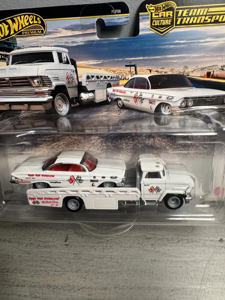 Camión rampa Chevy Hot Wheels Team Transport '61 Impala '72 #54 2023 Car Culture Foto 3 de 4