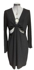 Wild Fable Black Stretch Pullover Cutout Dress Sz XL Pit To Pit 17”waist 32” Jr