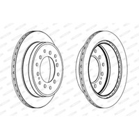 Ferodo 2X Bremsscheibe Hinten Ø312 Mm BelüFtet FüR Toyota Land Cruiser KDJ15_