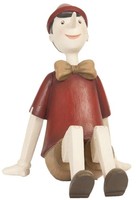 Clayre & Eef 6PR0658 Deko Dekoration Figur Pinocchio Sitzend Ca. 15 X 11 X 14 Cm