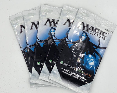 Lot of 5, MTG Magic 2015 DOTP Xbox Promo 6-Card Booster Pack Sealed