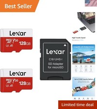 Ultra Reliable 128GB Micro SD Card with Adapter - 2 Pack for Fast File Transfers