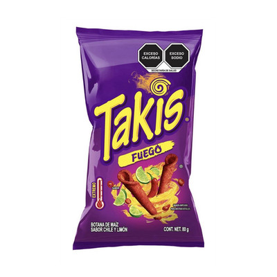 Mexican Takis Fuego Imported From Mexico Rare Spicy Chili Lime Chips Snack