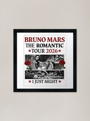 Mars Romantik Tour Musik Fan Geschenk F gerahmtes Wandbild Poster Leinwanddruck Bild