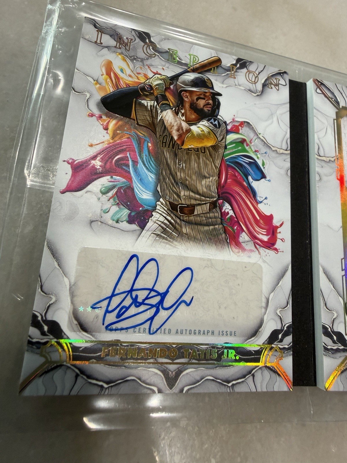 1/1 2025 Topps Inception Fernando Tatis Jr. Logoman Autograph. One of One view 7
