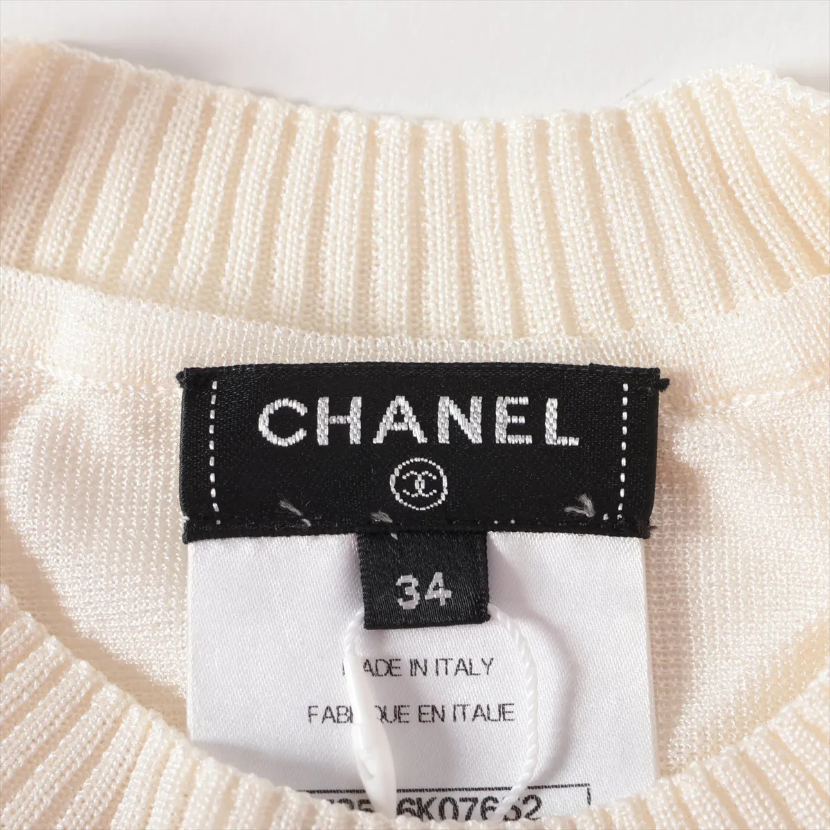 Chanel Coco Button 18 years Rayon × Silk Blouse 34 Ladies' Ivory  P58526K07652 thumbnail 5