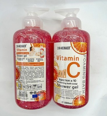Shower Gel Vitamin C Lavender Liquid Soap Whitening Body Wash Exfoliating Skin