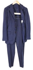 Suitsupply Havana Mens Suit UK36R Blue Slim Unlined Striped 2-Piece