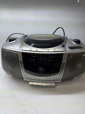 Coby CX-CD248 Portable Stereo Boombox AM FM CD Cassette Fully Tested Working