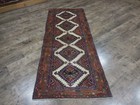 Authentic Vintage Turkish Rug,Geometric Adana Turkish Rug 2.7x6.6 Ft — photo 1