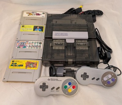 SNES Console Bundle Custom Smoke Case Recapped Plays SNES & SFC Games