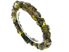AMBER BRACELET Gift Faceted Natural BALTIC AMBER Yellow Dark Beads 11,5g 10538