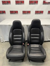 2005 Chevy C6 Corvette Front Seats Black Leather Oem