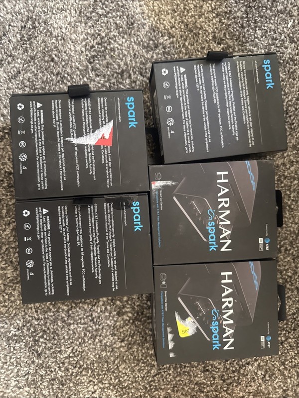 5x AT&T Harman Spark Smart Car Device - Black - HSA-15UA-B