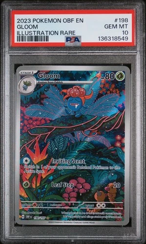 Pokemon Gloom Obsidian Flames 198/197 Illustration Rare PSA 10 Gem Mint