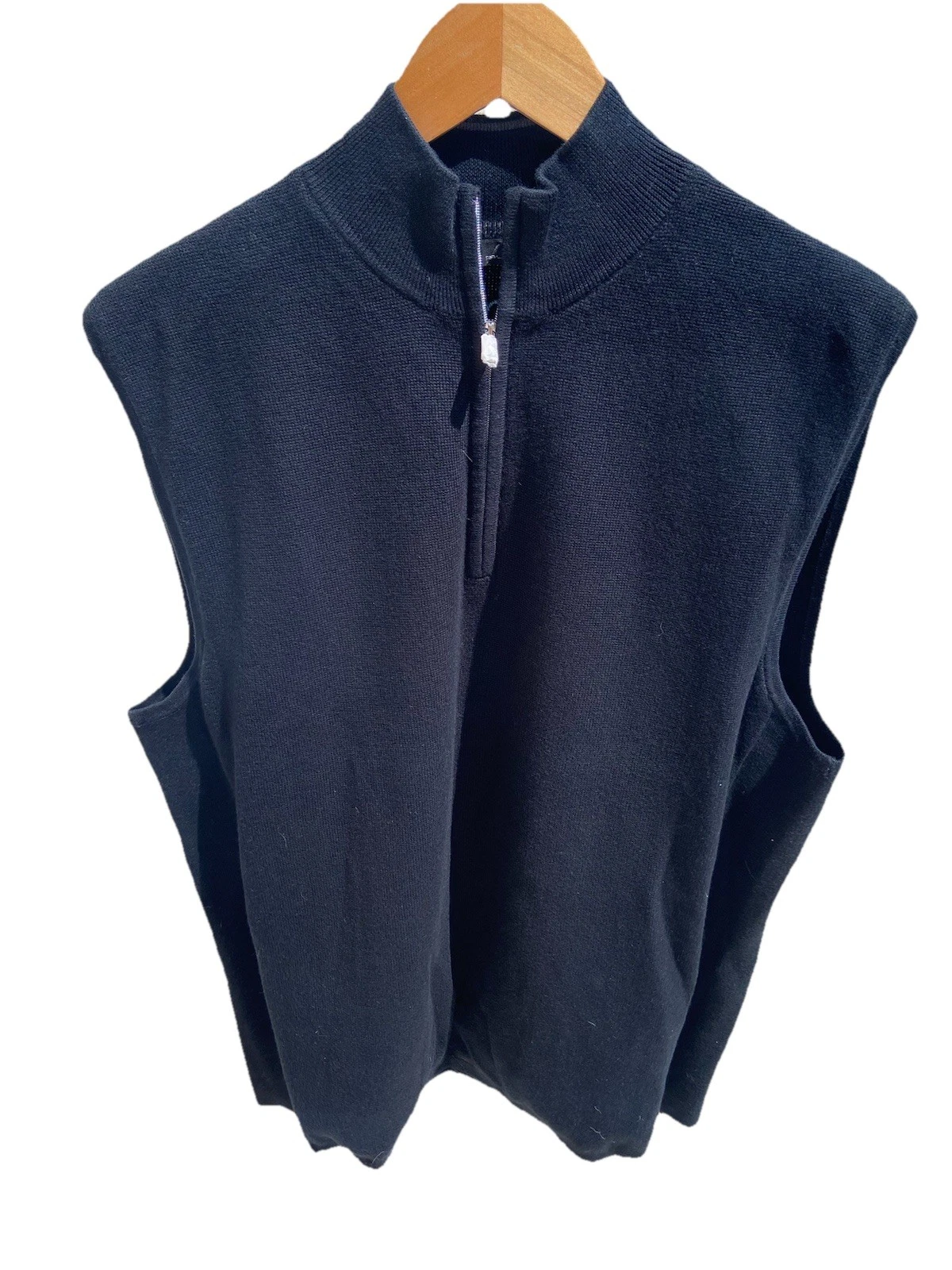 New. Ralph Lauren ODYSSEY Polo Sport RLX Black Mens 1/4 Zip Warm Vest Jacket L
