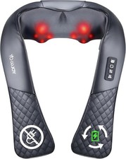 Masajeador de cuello y espalda recargable con calor