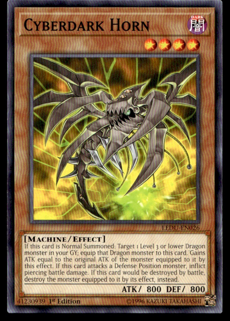 Cyberdark Horn Legendary Duelists LEDU-EN026 MP YuGiOh TCG | Buy 10 Get 10 Free
