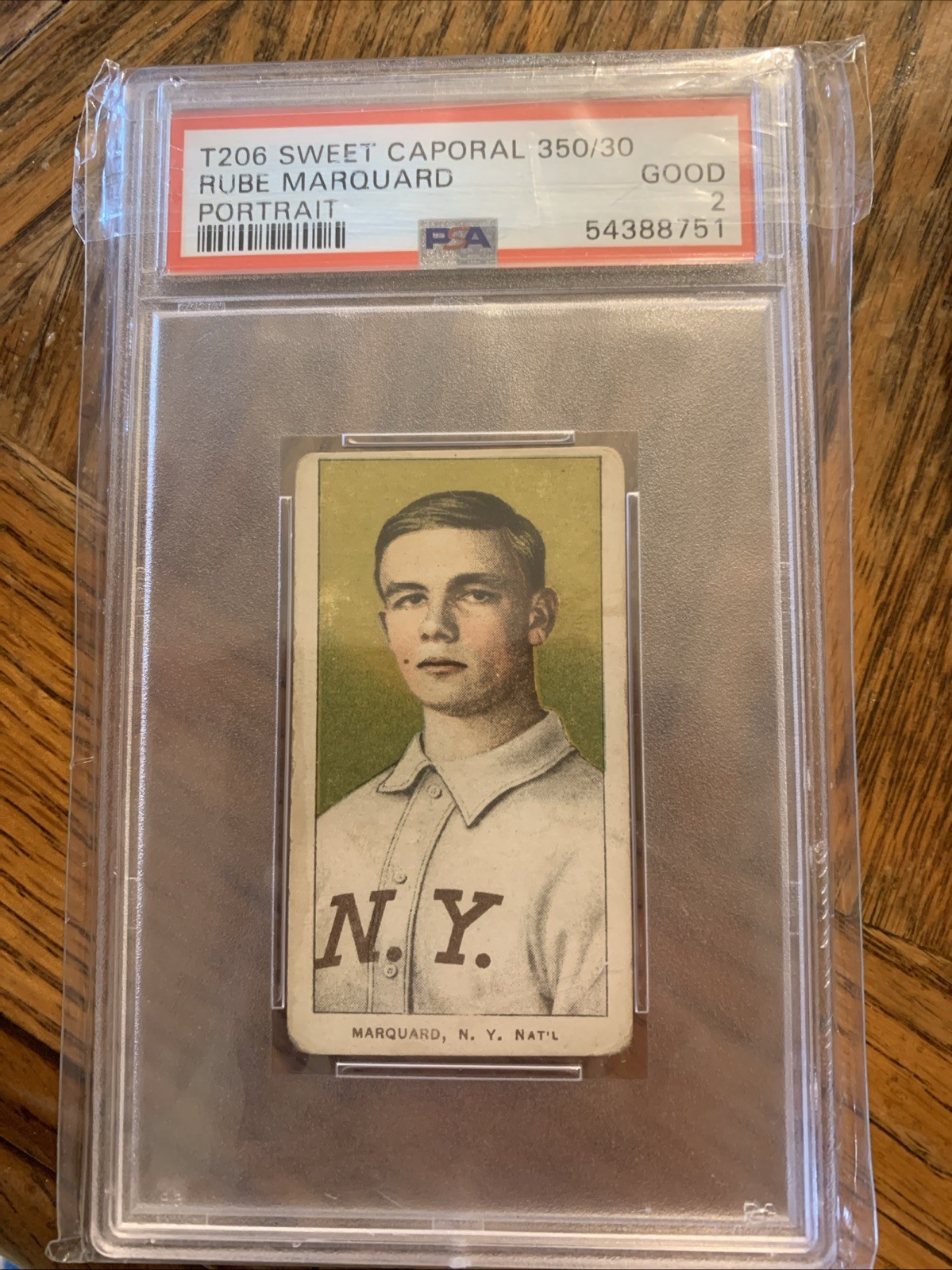T206 Sweet Caporal 350/30 Rube Marquard Portrait PSA 2