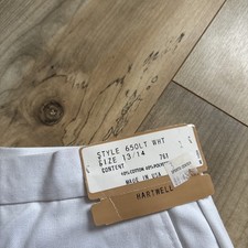 Women  s Vintage Hartwell Shorts High Waist White Size 13/14 USA Made