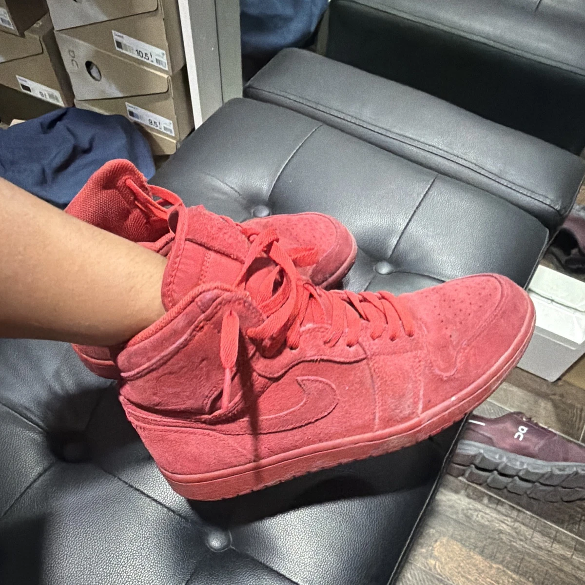 Jordan 1 Retro High Red Suede | eBay