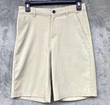 Under Armour Boys Size 16 Light Beige Performance Golf Shorts
