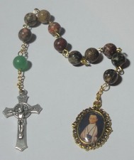 Handmade in the USA St Martin de Porres 1-Decade Rosary w/ St Benedict Crucifix