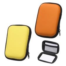2Pcs Card Game Case, Travel Game Case Compatible, Yellow, Orange