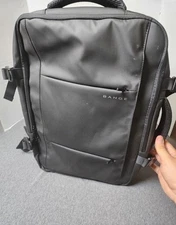 BANGE 35L Travel Expandable Backpack/Carry-On  w/USB Hub Black READ