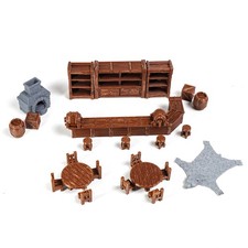 Tavern Bar Furniture Set, D&D Terrain, 3D Printed Tabletop RPG Scenery and