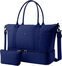 Travel Duffel Bag Weekender Bags Women Gym Tote Bags W/ Shoe Compartment Carry