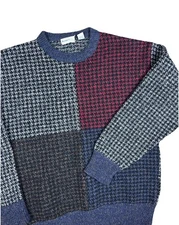 Vintage Boundary Waters 100% Shetland Wool Knit Sweater Grandpa Size L Italy