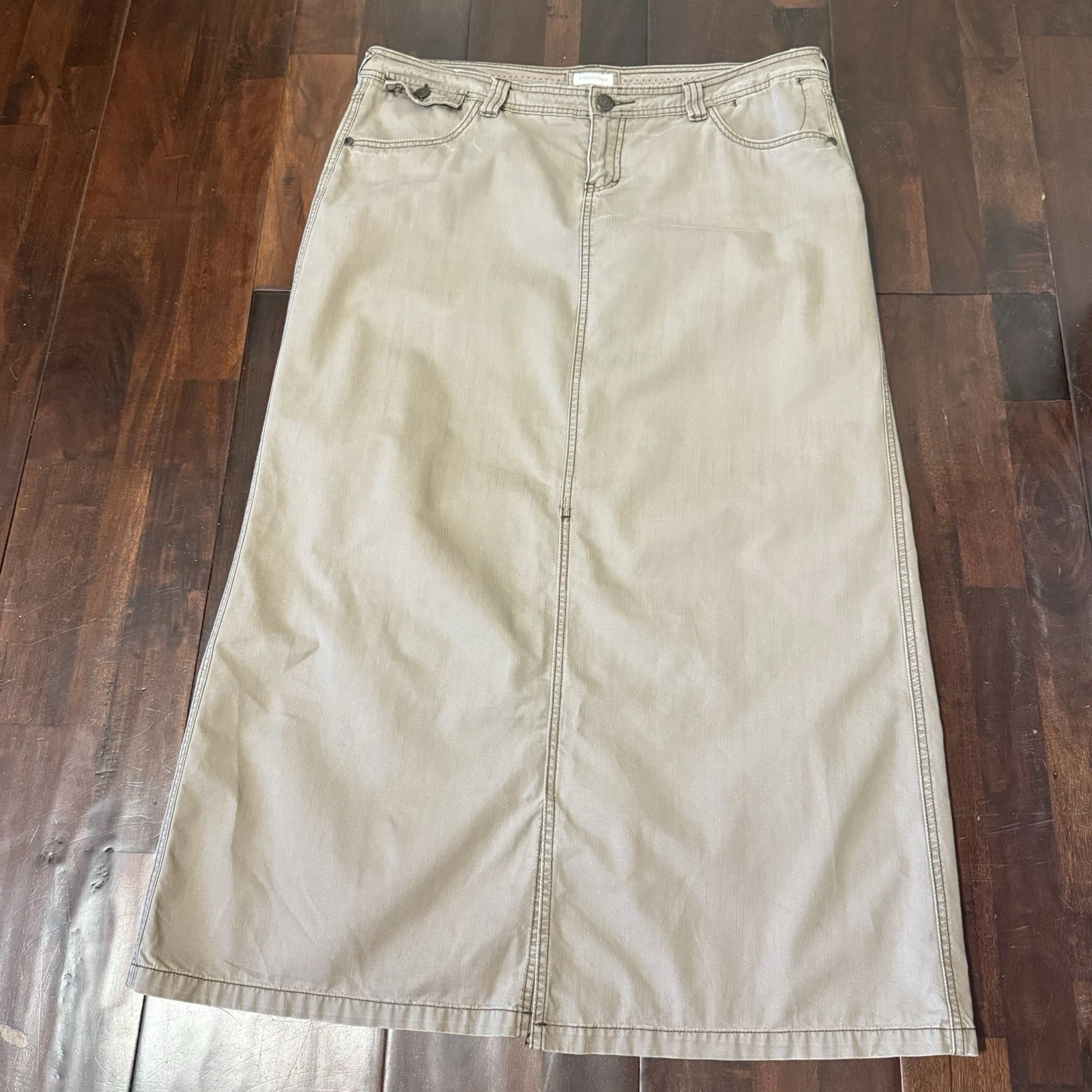 Maurice’s Brown Long Maxi Skirt Women’s Size 15/16 Y2K Modest Cotton